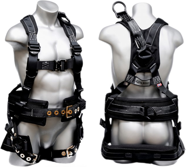 5 Steel D-Rings Elk River Universal Full Body Harness with Tongue Buckles and Fall Indicator Polyester/Nylon Fits Sizes Medium to 2X-Large 